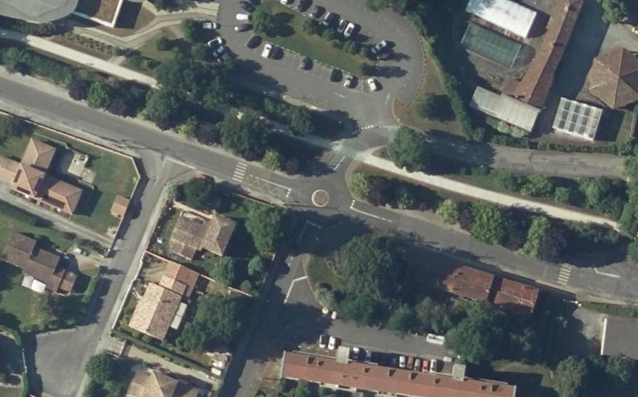 Vue aérienne du Rond-Point du Rotary
