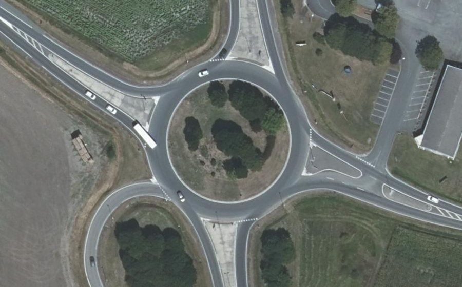 Vue aérienne du Rond-Point de Fontbedeau