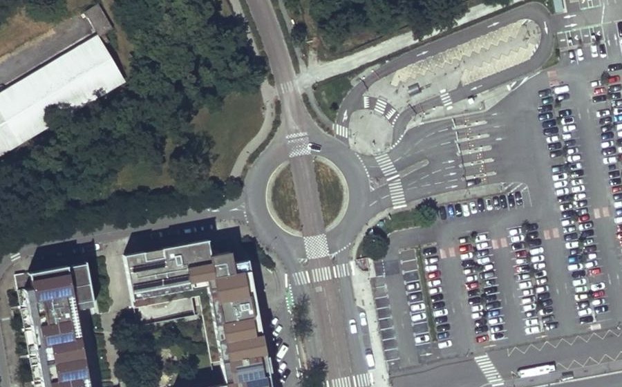 Vue aérienne du Rond-Point Colette