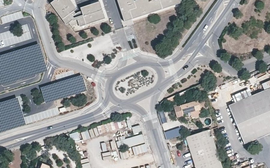 Vue aérienne du Rond-Point Légion d'Honneur