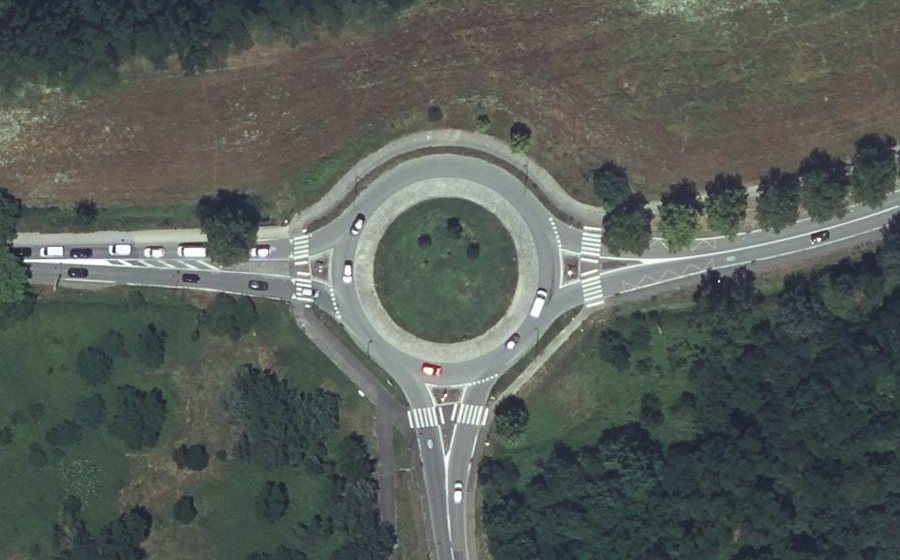 Vue aérienne du Rond-Point Rita Levi Montalcini
