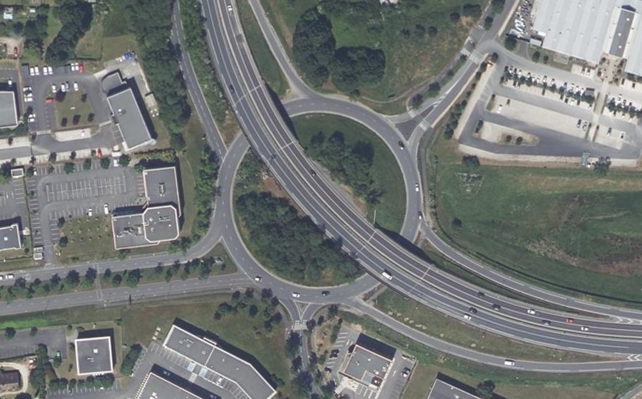 Vue aérienne du Rond-Point Tangentielle