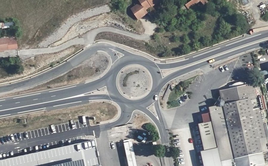 Vue aérienne du Giratoire d'Issis