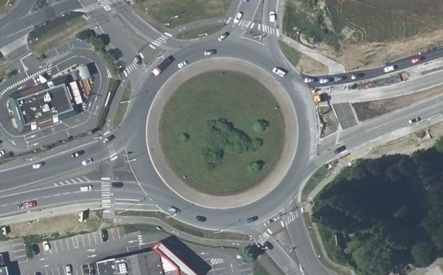 Vue aérienne du Rond-Point de la Loire