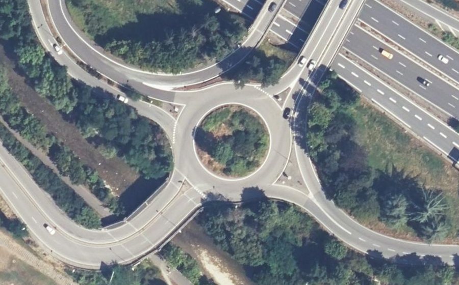 Vue aérienne du Échangeur de la Boisse