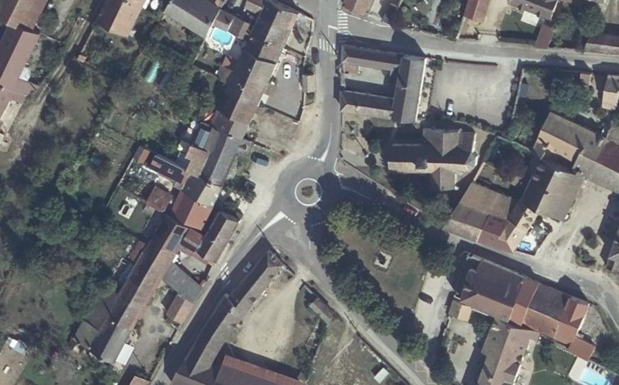 Vue aérienne du Place des Marronniers