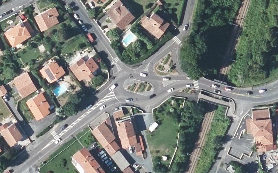 Vue aérienne du Avenue André Ithurralde