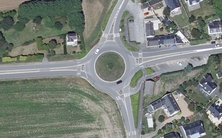 Vue aérienne du Giratoire de Kerfraval