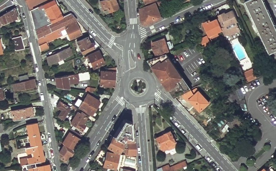 Vue aérienne de la Place d'Italie