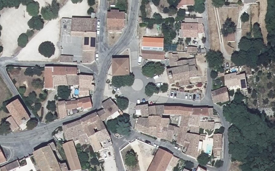 Vue aérienne du Place de la Mairie