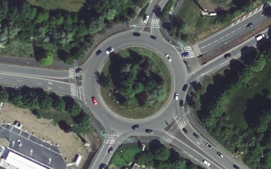 Vue aérienne du Rond-Point Arlette Gruss