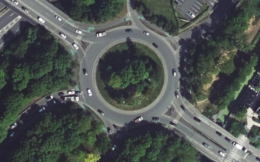 Vue aérienne du Rond-Point de l'Écluse