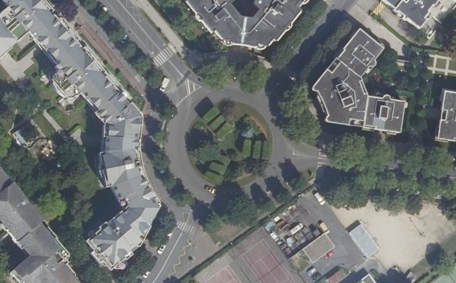 Vue aérienne du Avenue Auguste Rodin