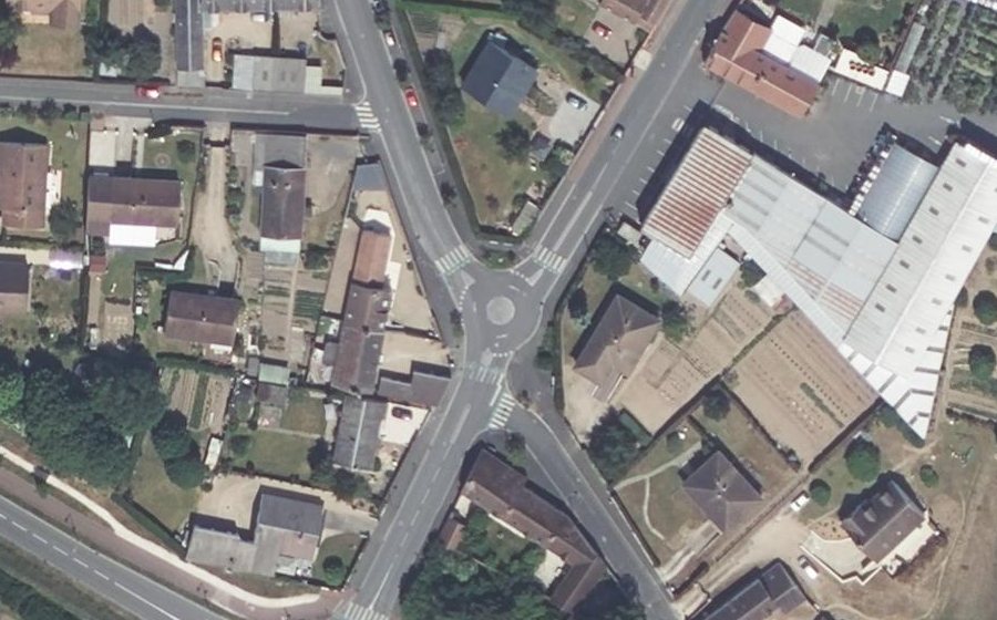 Vue aérienne du Rue Paulin Labarre