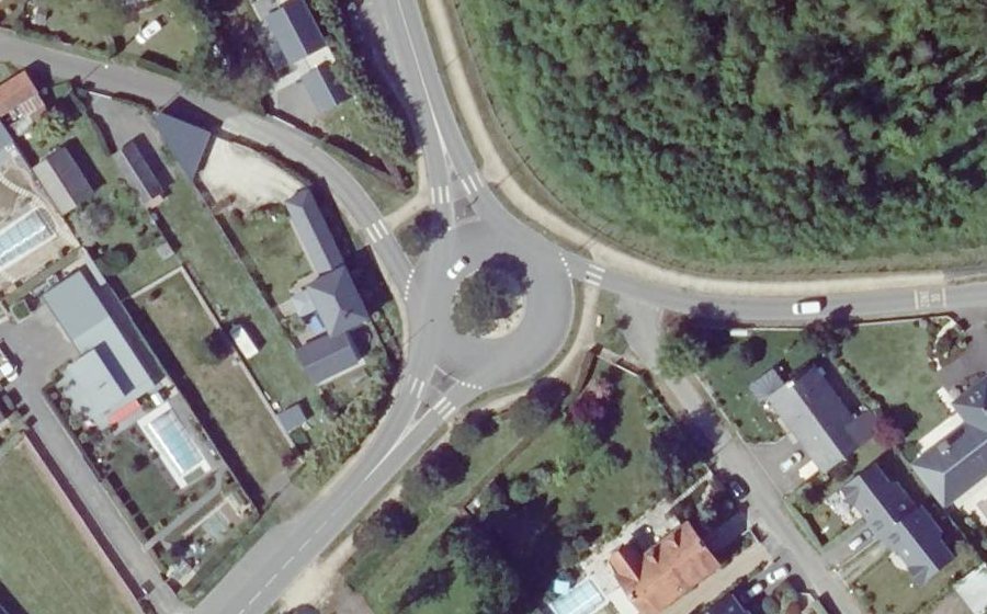 Vue aérienne du Rond-Point des Bréholles