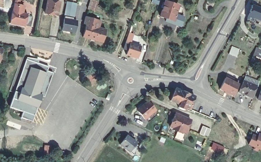 Vue aérienne du Rue Principale