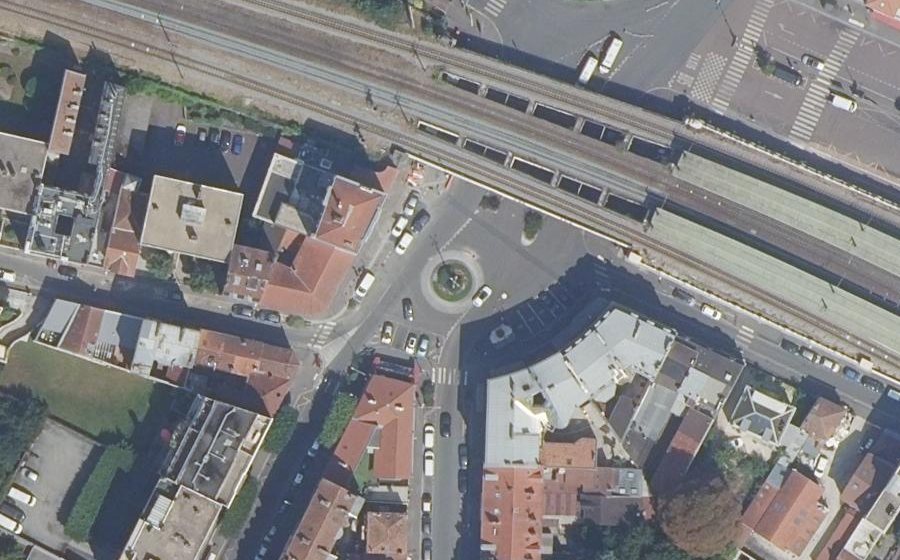 Vue aérienne de la Place de la Gare