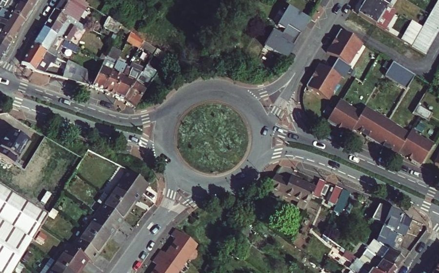 Vue aérienne du Rond-Point de la Briqueterie