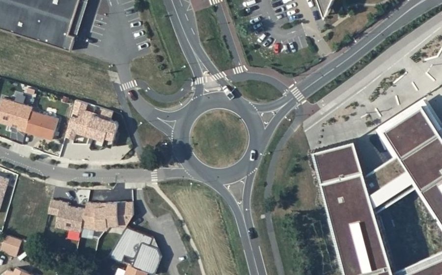 Vue aérienne du Route du Sel