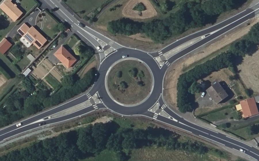 Vue aérienne du Rond-Point de la Pénissière