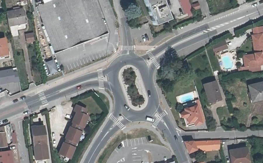 Vue aérienne du Rond-Point Carrier