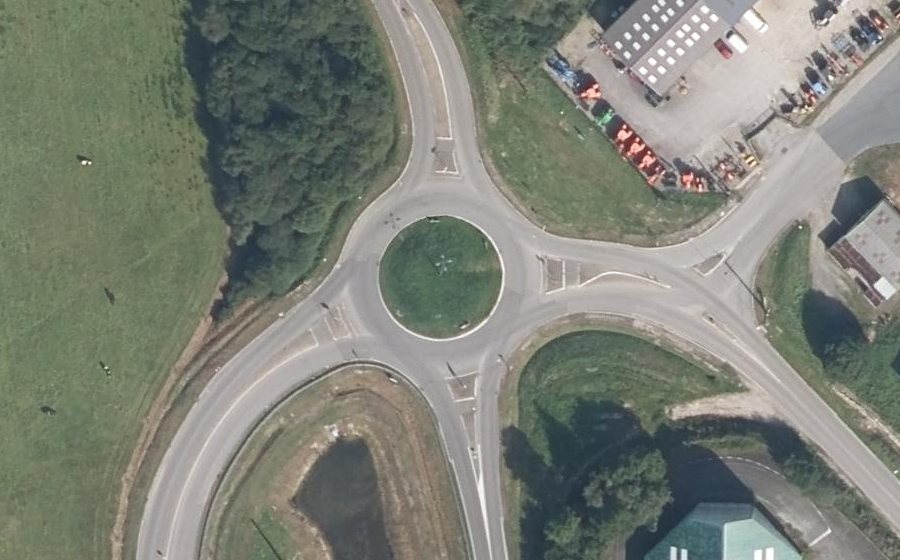 Vue aérienne du Giratoire de Barderff Nord