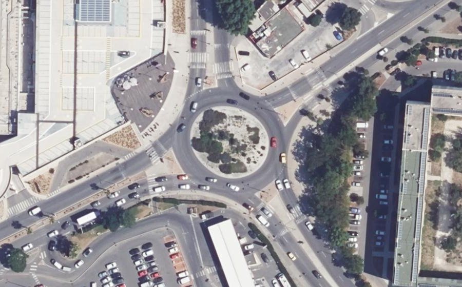 Vue aérienne du Rond-Point Georges Beauché