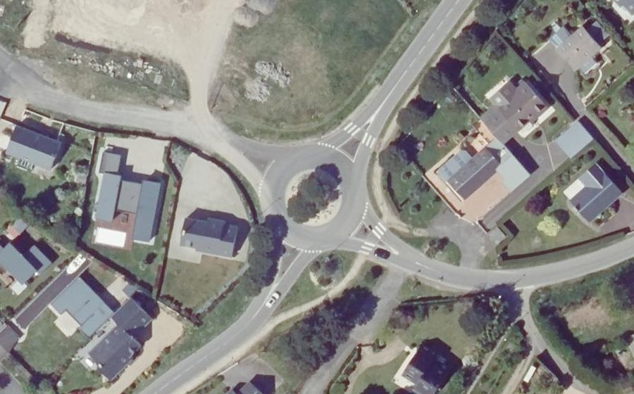 Vue aérienne du Rond-Point des Grunes