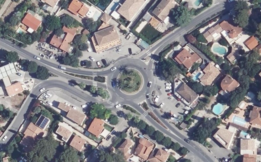 Vue aérienne du Rond-Point de Pukersdorf