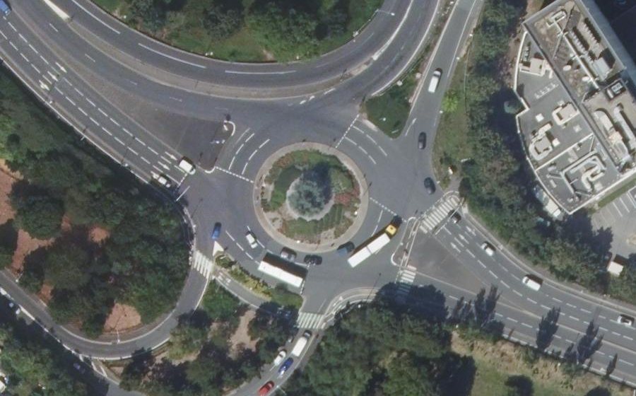 Vue aérienne du Carrefour de l'Europe