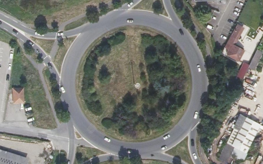 Vue aérienne du Rond-Point des Bourguignons