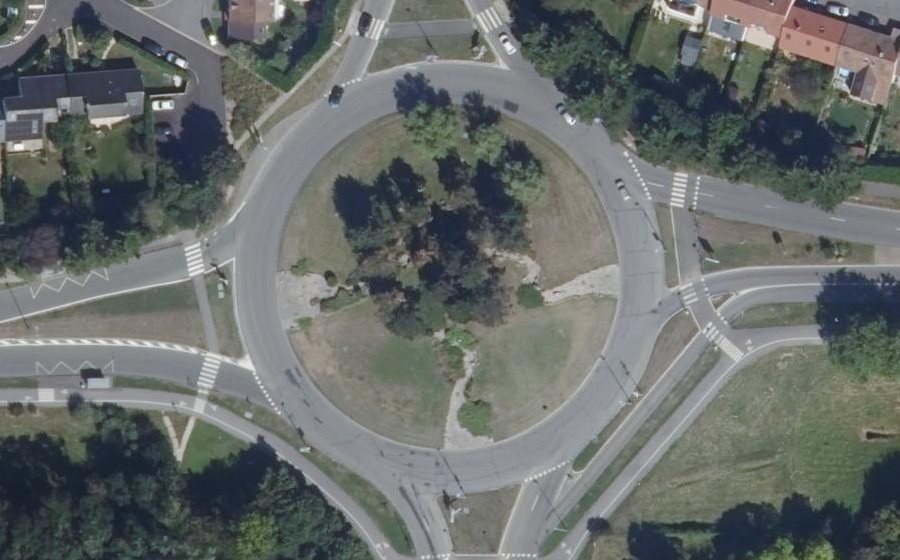 Vue aérienne du Rond-Point de Laubach