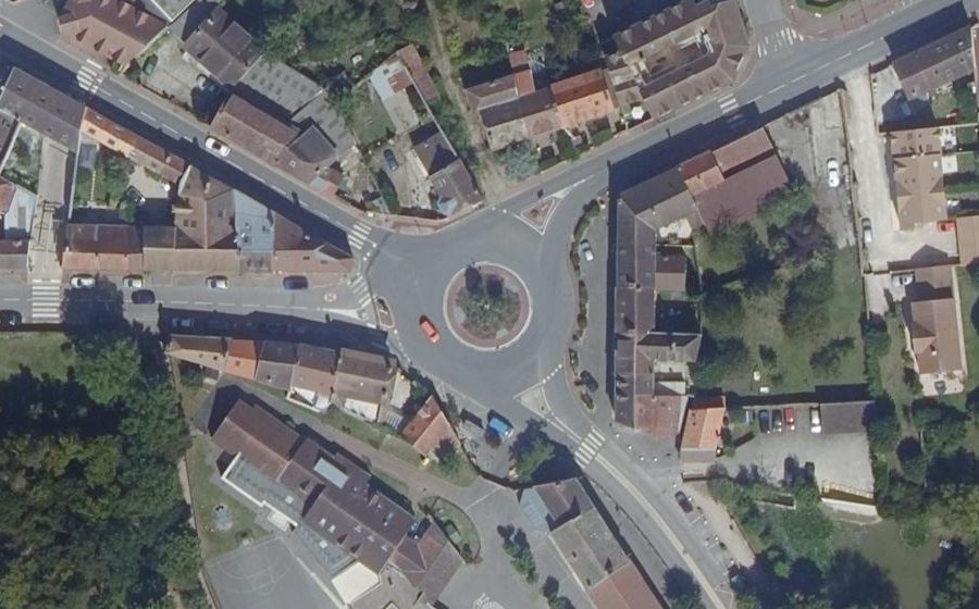 Vue aérienne du Place Mancest