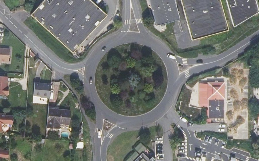 Vue aérienne du Rond-Point des Graviers