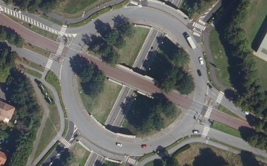 Vue aérienne du Carrefour de l'Europe