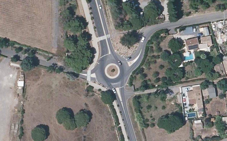 Vue aérienne du Rond-Point de Batipaume