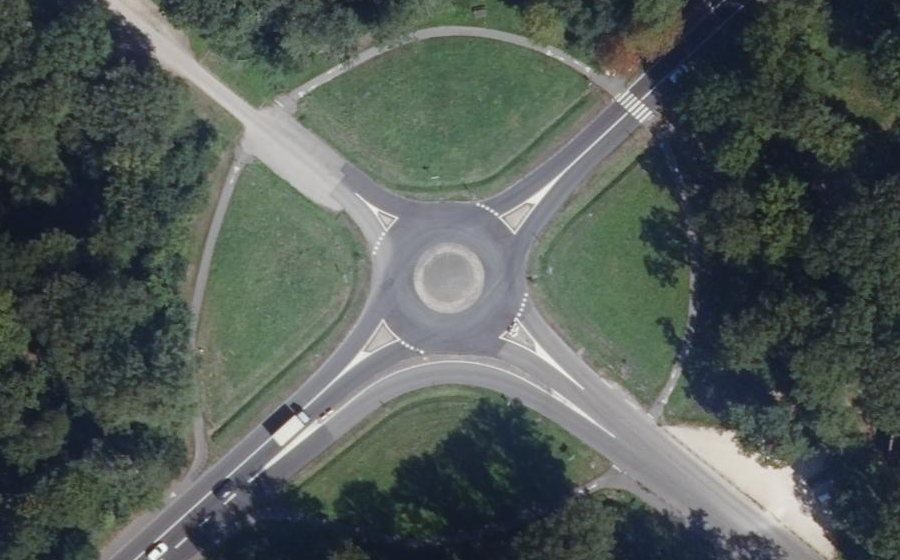 Vue aérienne du Carrefour Royal