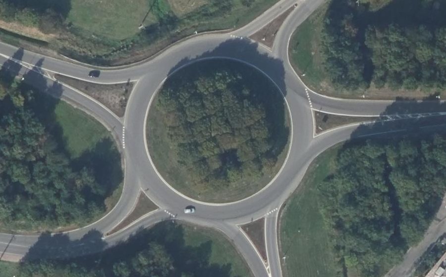 Vue aérienne du Rond-Point des Villeneuves
