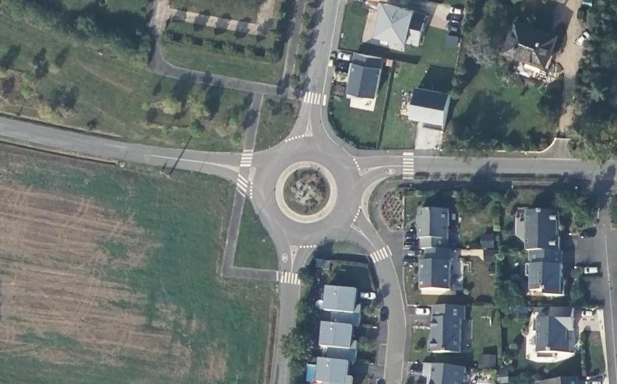 Vue aérienne du Rond-Point du Champ Fleuri