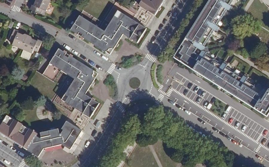 Vue aérienne du Boulevard Descartes