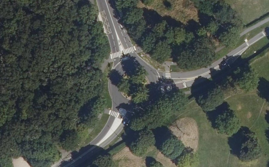 Vue aérienne du Rond-Point du Saut du Loup