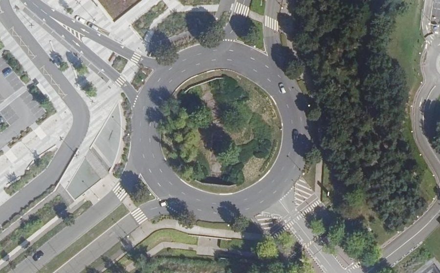Vue aérienne du Place Georges Besse