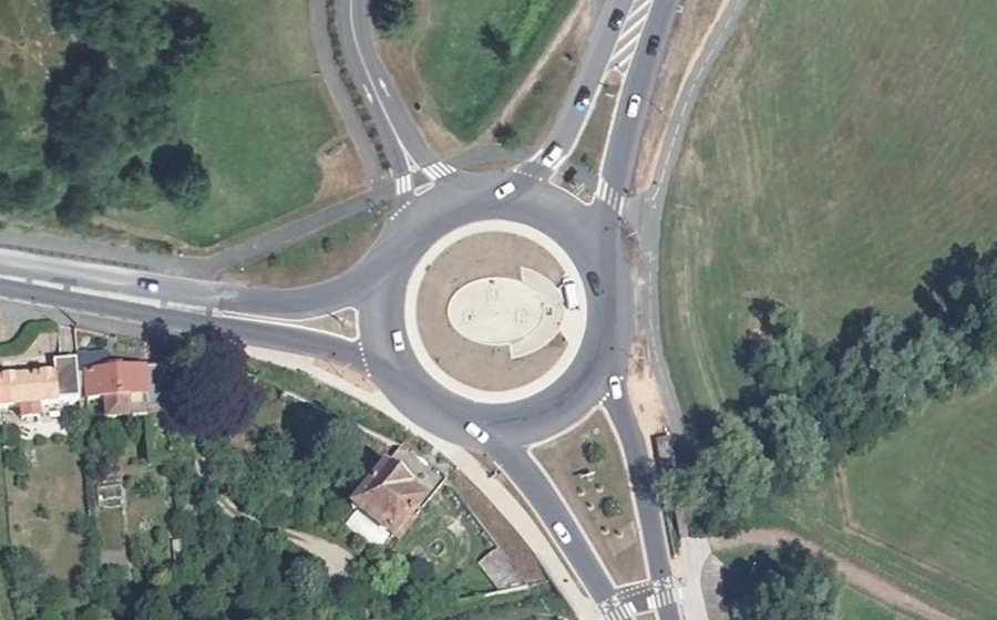 Vue aérienne du Carrefour de Boussange
