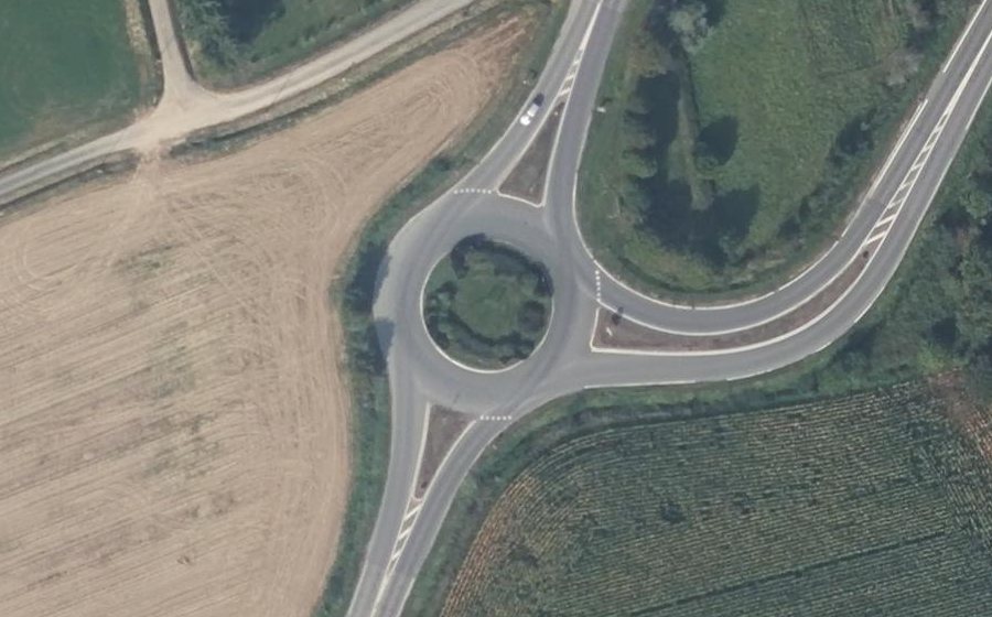 Vue aérienne du Rond-Point du Vieux Four
