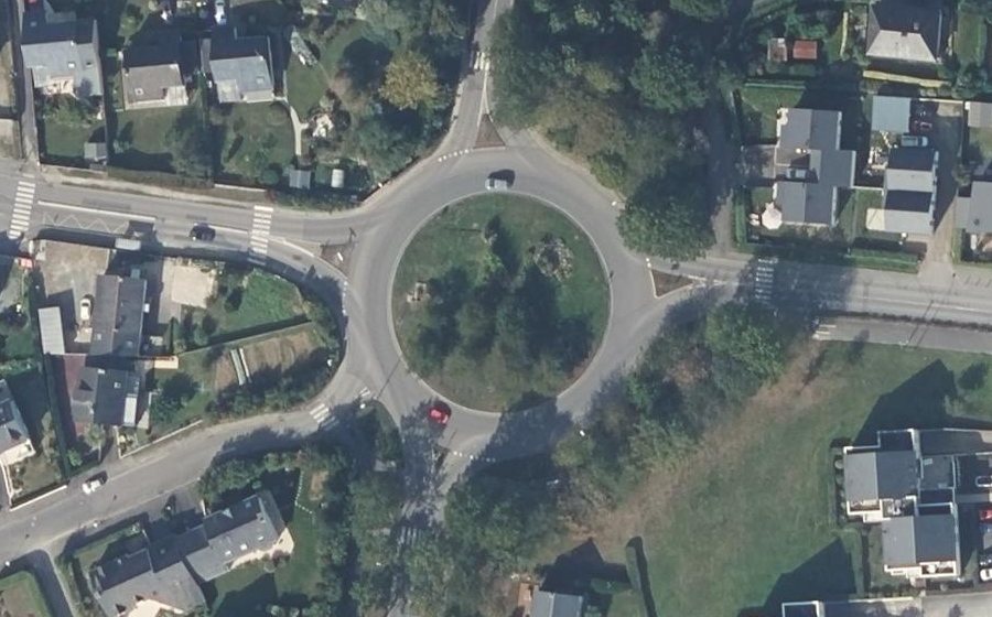 Vue aérienne du Rond-Point de la Rabine