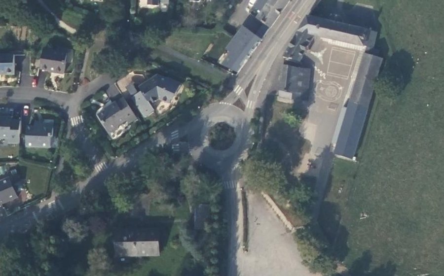 Vue aérienne du Rond-Point du Calvaire