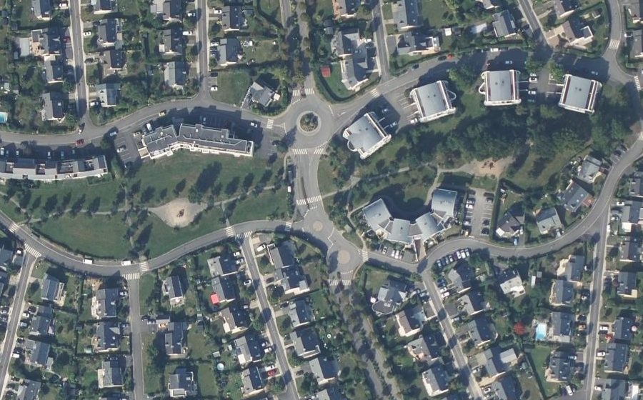 Vue aérienne du Rond-Point des Îles
