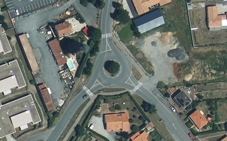Vue aérienne du Rond-Point de la Gorre