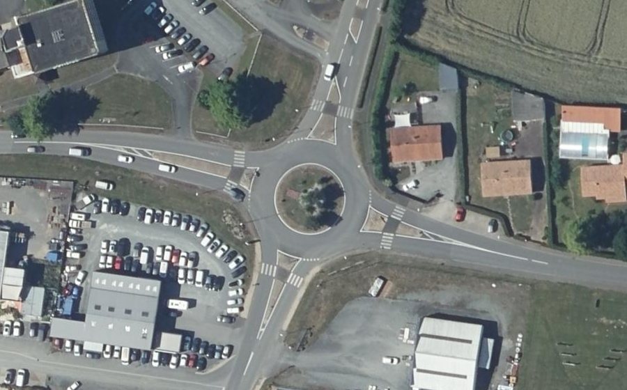 Vue aérienne du Rond-point Dominique Soulard