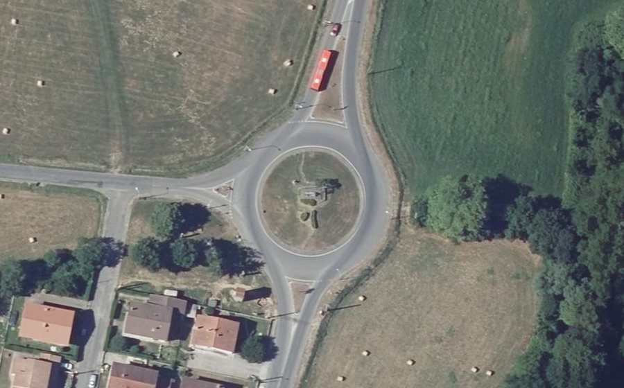 Vue aérienne du Giratoire de l'Espéranto